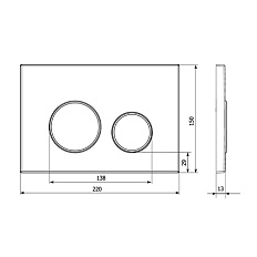 Кнопка смыва Veconi Round Design VFRD-BLG - фото 2
